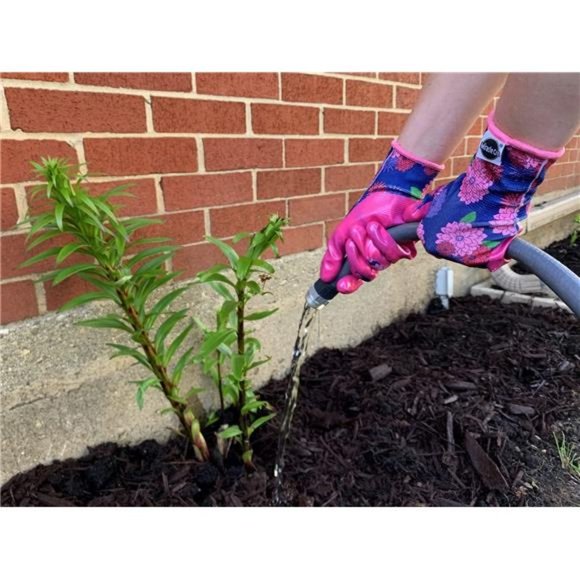 Miracle Gro Women's Nitrile Coated Grip Floral Pattern Gardening Work Gloves - Picture 7 of 7